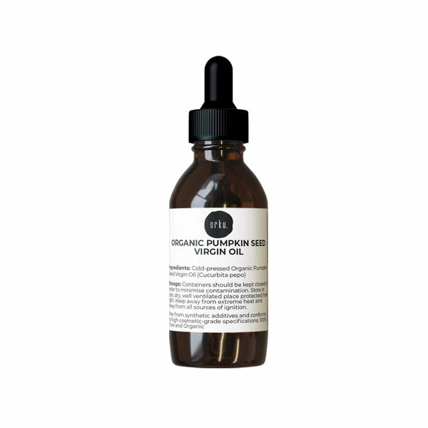 Orku 25ml Organic Pumpkin Seed Oil – Virgin Cold Pressed Unrefined Cosmetic Grade