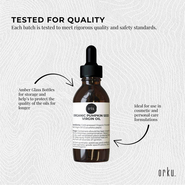 Orku Organic Pumpkin Seed Oil Virgin Cold Pressed Organic Cosmetic Grade 25ml