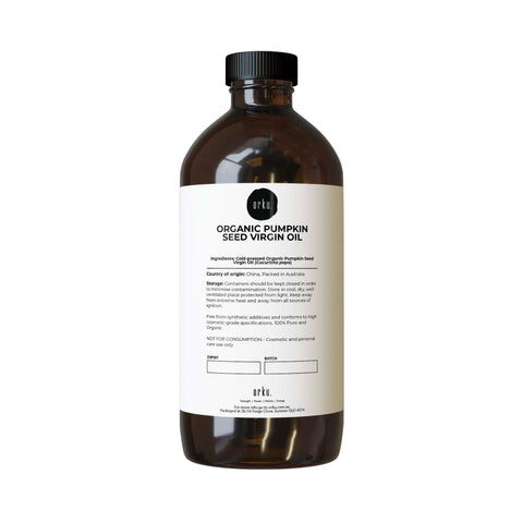 Orku Organic Pumpkin Seed Oil Virgin Cold Pressed Organic Cosmetic Grade 500ml