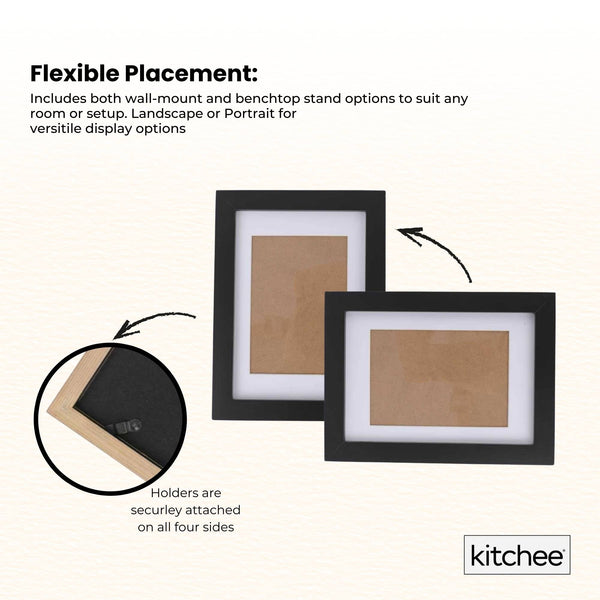 Kitchee 12 Pce Photo Picture Collage Frame Set Mixed Sizes Matt Black