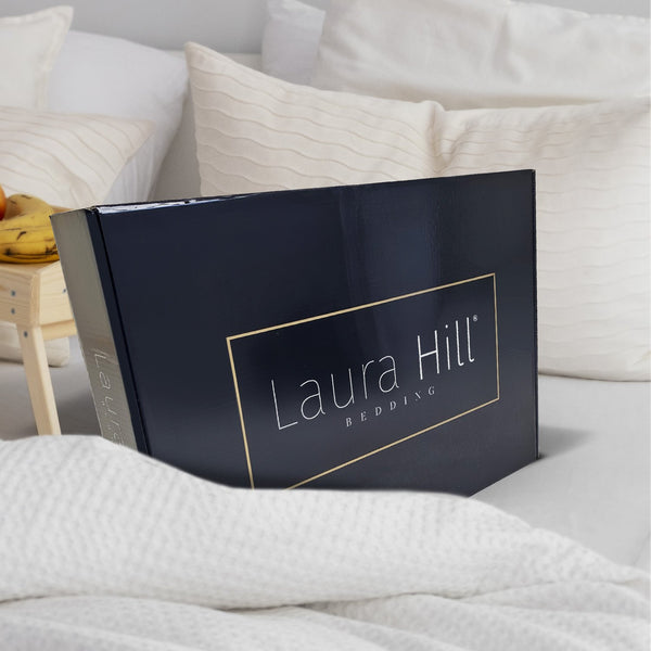 Laura Hill Double Sided Faux Mink Throw Rug Blanket 600gsm Green Queen