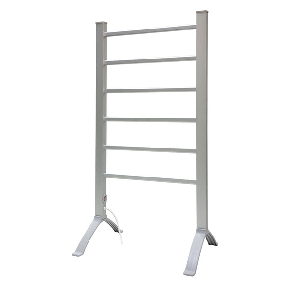 Pronti Wall Mounted Electric Heated Towel Clothes Rail Rack 6 Bar Warmer 100W