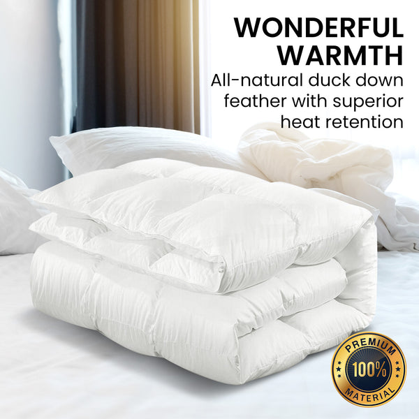Laura Hill 500GSM Duck Down Feather Quilt Duvet Doona Queen