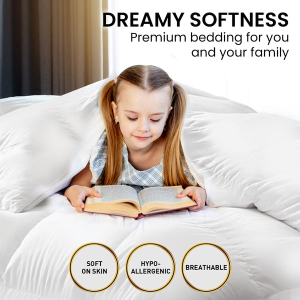 Laura Hill 500GSM Duck Down Feather Quilt Duvet Doona Queen