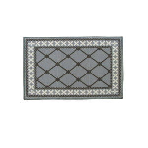 Mason Lattice Rubber Backed Bath Mat Grey 40 x 60cm