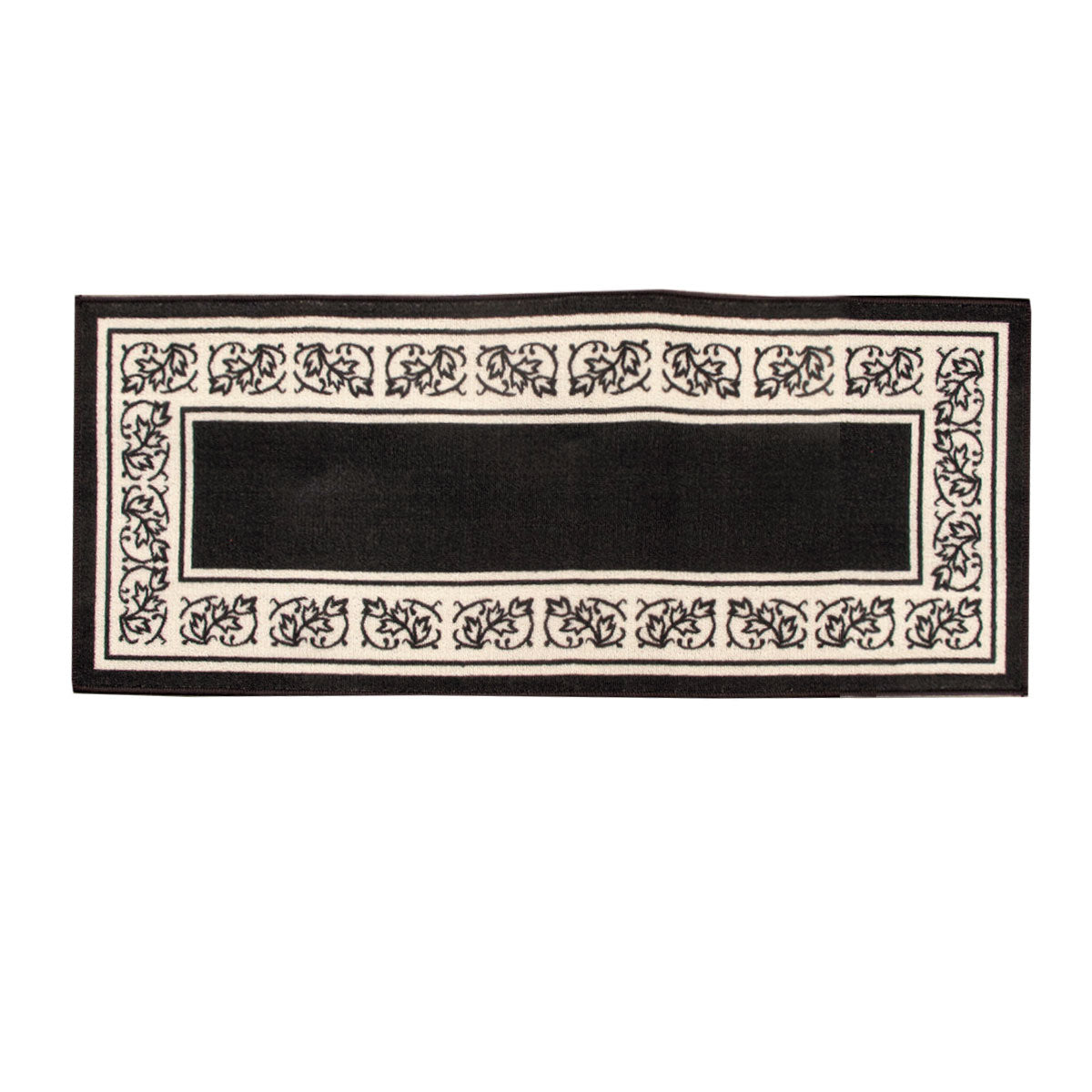 Newton Floral Rubber Backed Non Slip Bath Runner Mat Coffee 50 x 120cm