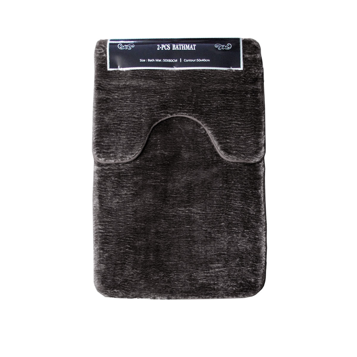 Sorrento 2 Pce Microfibre Non Slip Rubber Back Bath Pedestal Mat Set Mink