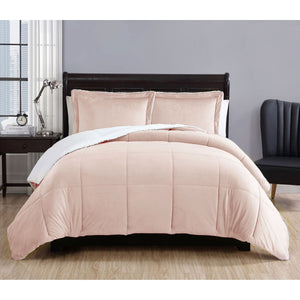 3 Piece Micro Mink 550gsm Bedspread Comforter Coverlet Set Apricot King