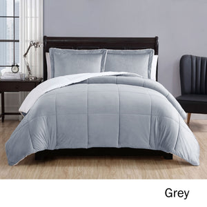 3 Piece Micro Mink 550gsm Bedspread Comforter Coverlet Set Grey King