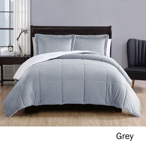 3 Piece Micro Mink 550gsm Bedspread Comforter Coverlet Set Grey King
