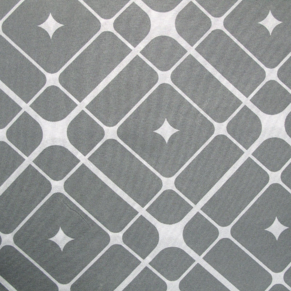 Artex Stars Geometric Microfibre Quilt Doona Duvet Cover Set Grey Queen