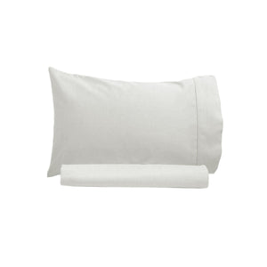 Artex 250TC Cotton Flat Fitted Sheet Set Single Off White