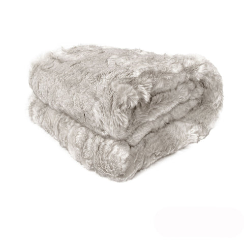 Dale Faux Fur Blanket Throw Rug Natural 127 x 152cm Dall Sheep