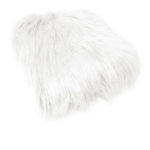 Mia Long Hair Faux Fur Blanket Throw Rug 127 x 152cm White