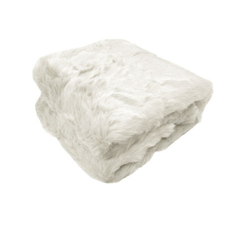Radisson Alaskan Bear Faux Fur Throw Rug Blanket Natural 127 x 152cm