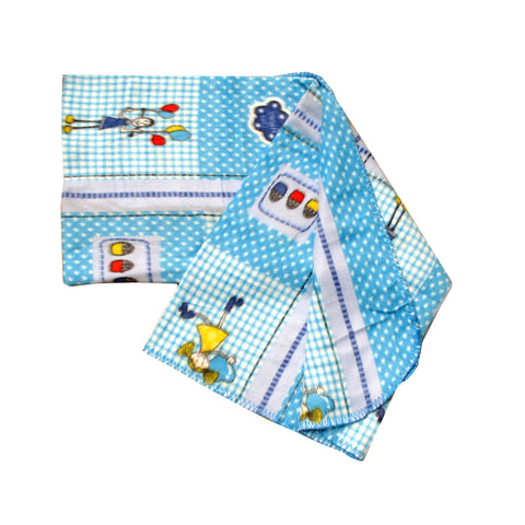 Artex Happy Girls Polar Fleece Blanket Throw Rug Blue 150 x 200cm
