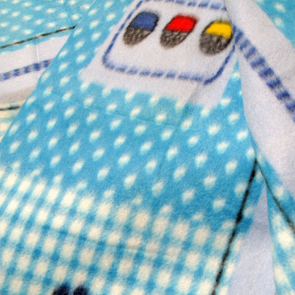 Artex Happy Girls Polar Fleece Blanket Throw Rug Blue 150 x 200cm