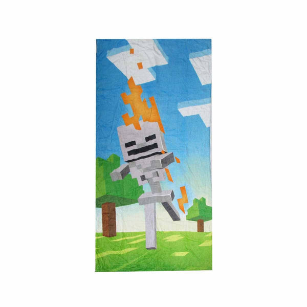 Cotton Beach Towel 70 x 140cm Minecraft