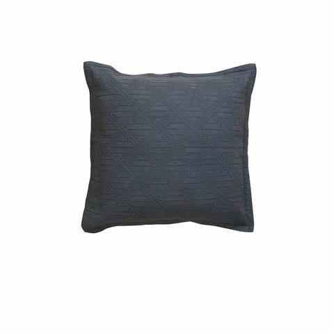 Bianca Hallston Diamond Design Charcoal Grey Square Filled Cushion 43cm