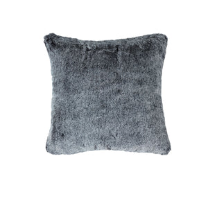 Bianca Hotham Faux Fur Square Filled Cushion Coal 43cm