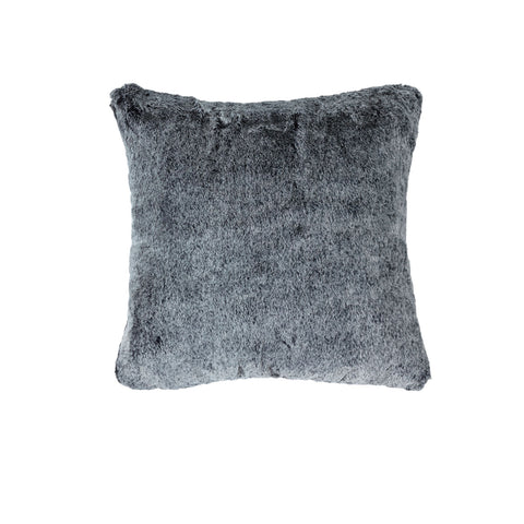Bianca Hotham Faux Fur Square Filled Cushion Coal 43cm