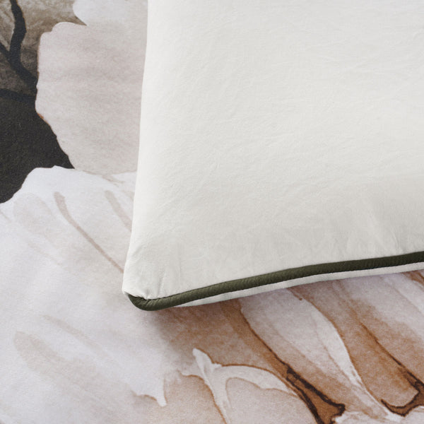 Bianca Somerset Floral Cotton Sateen Quilt Doona Duvet Cover White Double