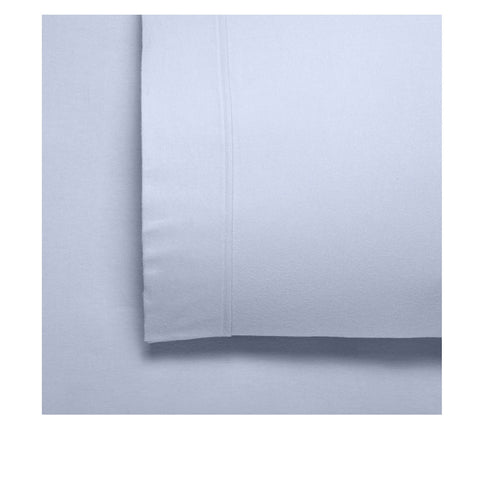 Bianca Fletcher Flannelette Cotton Flat Fitted Sheet Set Steel Blue King
