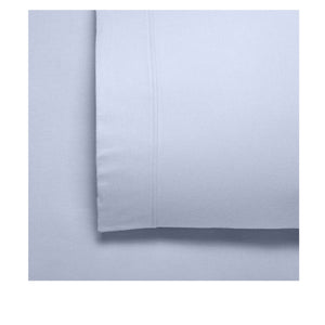 Bianca Fletcher Flannelette Cotton Flat Fitted Sheet Set Blue Queen