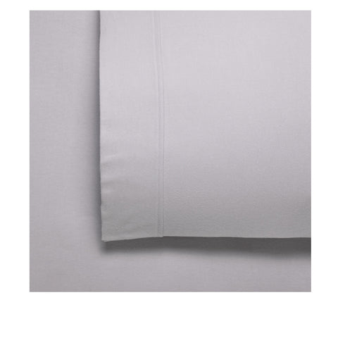 Bianca Fletcher Flannelette Cotton Flat Fitted Sheet Set Stone Double