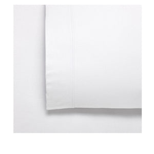 Bianca Fletcher 170gsm Flannelette Cotton Flat Fitted Sheet Set White Split King