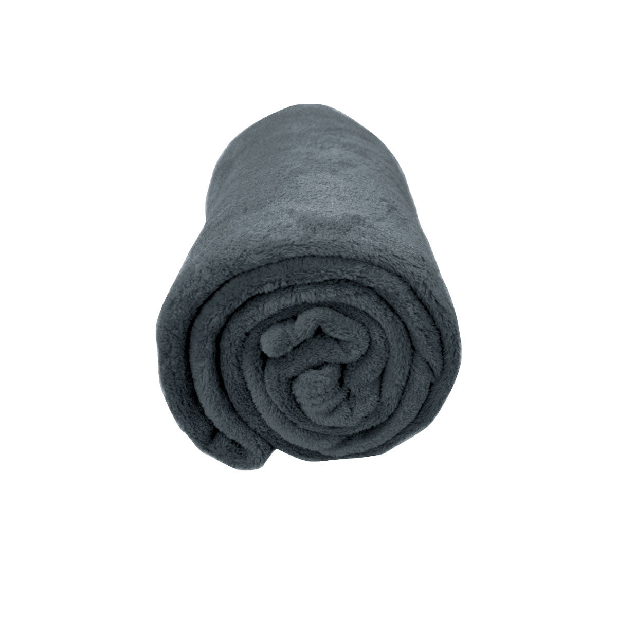Divine Living Soft Coral Fleece Throw Rug Blanket 200gsm 127 x 152cm Charcoal