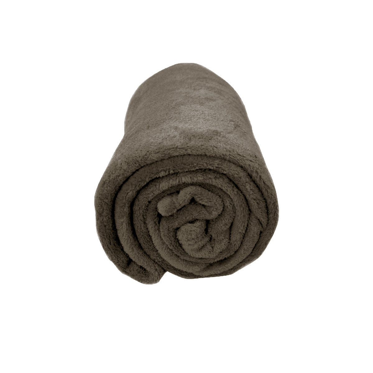 Divine Living Soft Coral Fleece Throw Rug Blanket 200gsm 127 x 152cm Walnut