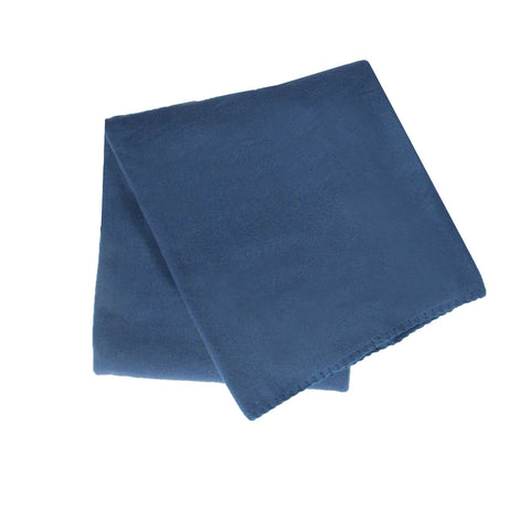 180gsm Polar Fleece Throw Blanket Rug 150 x 200cm Steel Blue