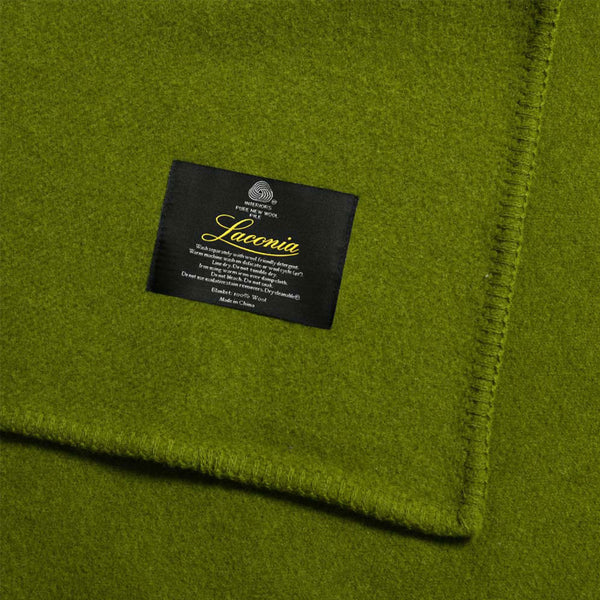 Laconia 400GSM Australian Pure Wool Blanket Moss Green Queen