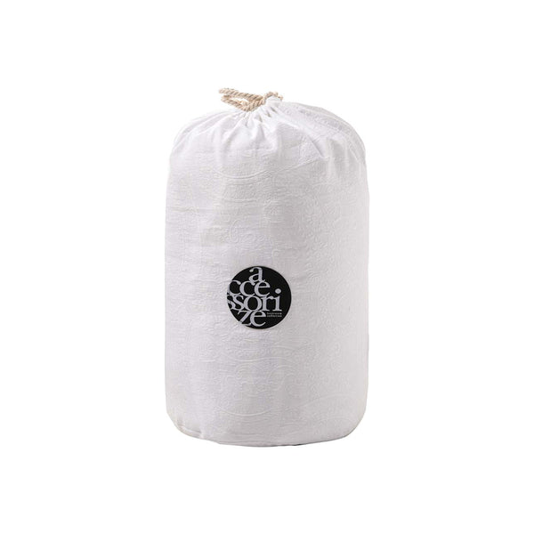 Accessorize Elma Jacquard Beadspread Comforter Coverlet White Queen