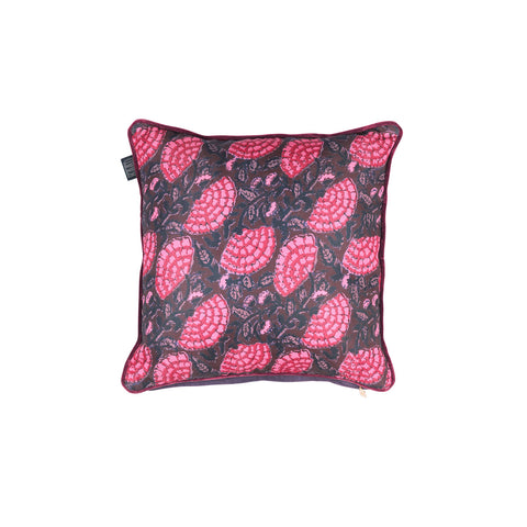 KAAT Amsterdam Ayda Pink Purple Floral Square Filled Cushion 45cm