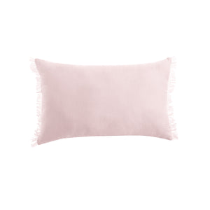 Vintage Design Homewares French Linen Filled Cushion Oblong Blush 35 x 55cm