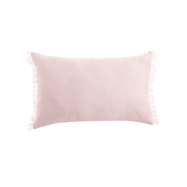 Vintage Design Homewares French Linen Filled Cushion Oblong Blush 35 x 55cm