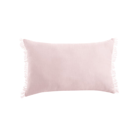 Vintage Design Homewares French Linen Filled Cushion Oblong Blush 35 x 55cm