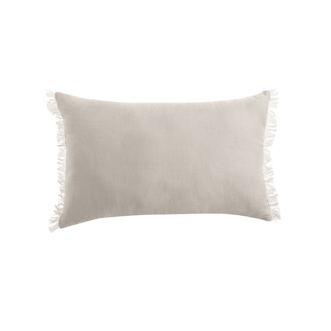 Vintage Design Homewares French Linen Filled Cushion Oblong Natural 35 x 55cm