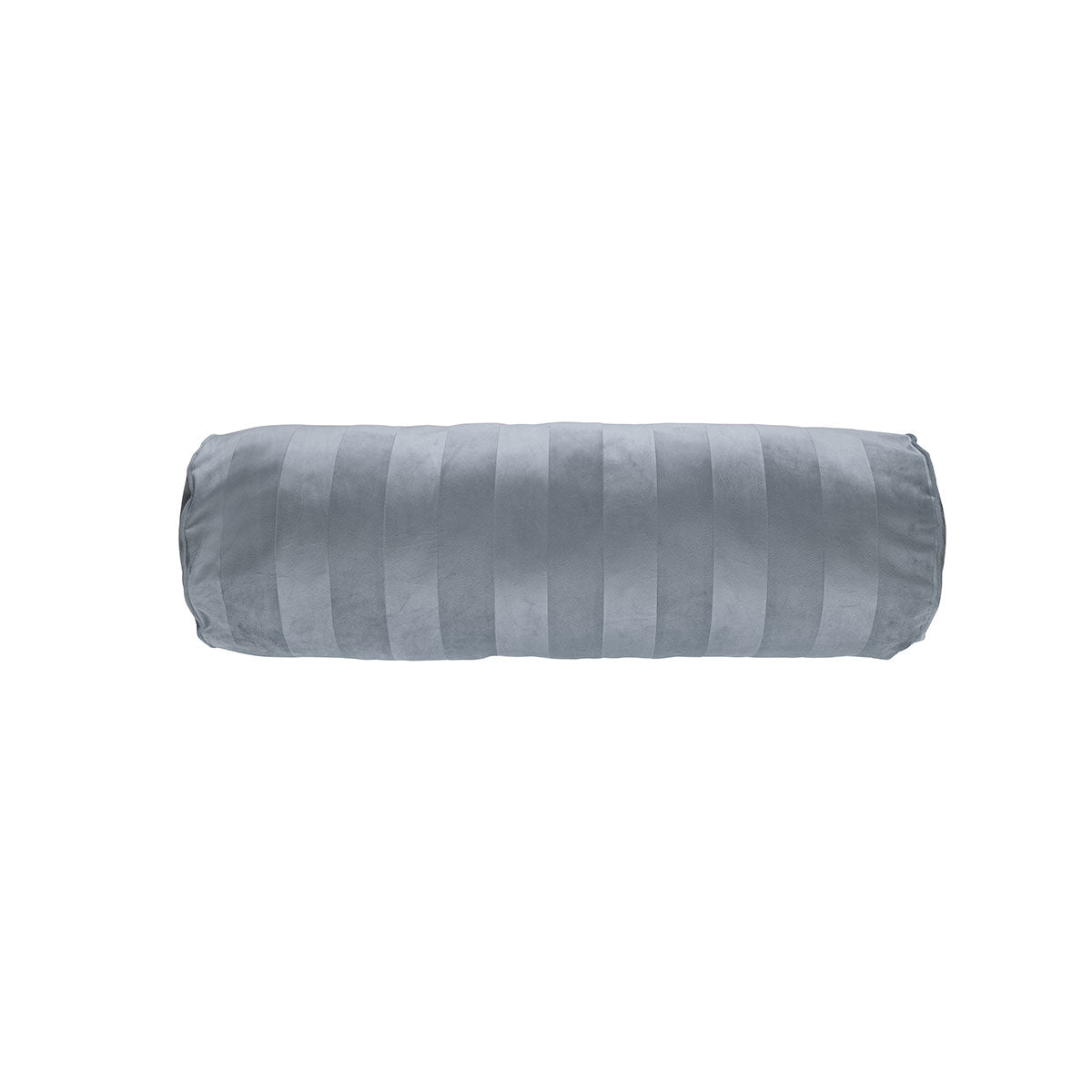 KAAT Amsterdam Softy Stripe Blue Grey Velvet Neckroll Filled Cushion 22cm x 70cm