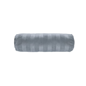 KAAT Amsterdam Softy Stripe Blue Grey Velvet Neckroll Filled Cushion 22cm x 70cm