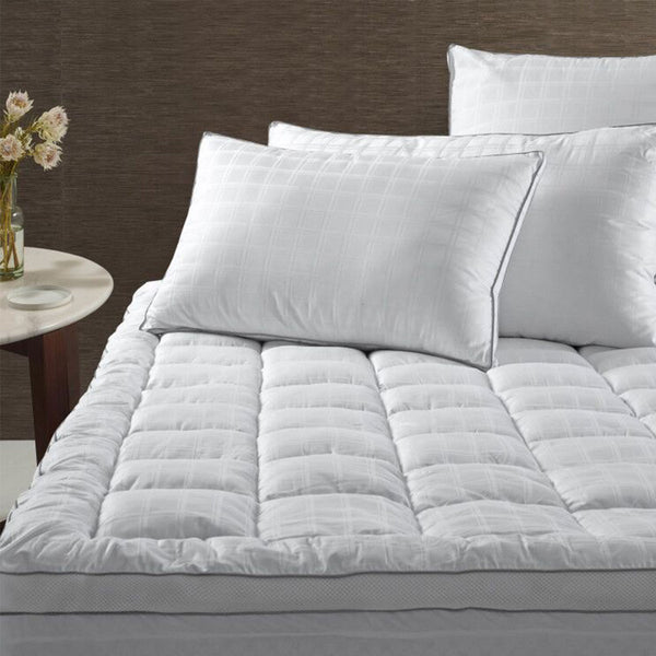 Accessorize Polyester Silk Fill Gusset Mattress Topper King Single 40cm