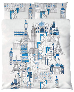 Bright Young Things Around The World Quilt Doona Duvet Cover Set King