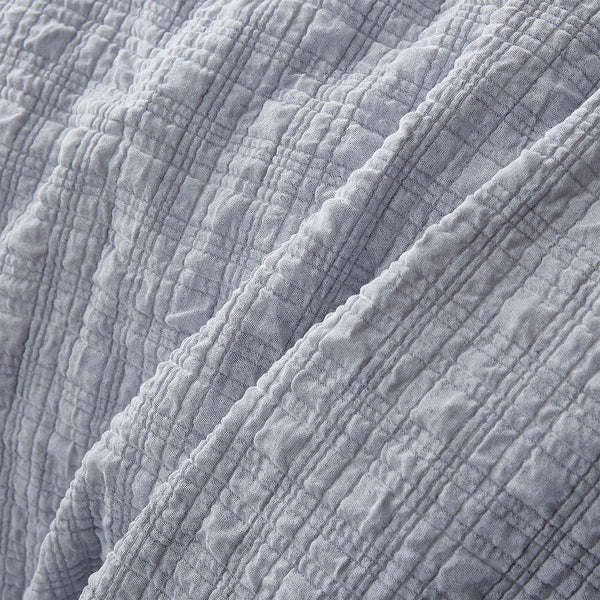 Accessorize Augusta Ruched Quilt Doona Duvet Cover Grey King