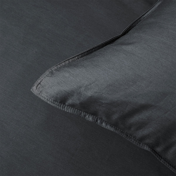 Accessorize 400TC Bamboo Cotton Quilt Doona Duvet Cover Charcoal Grey Queen