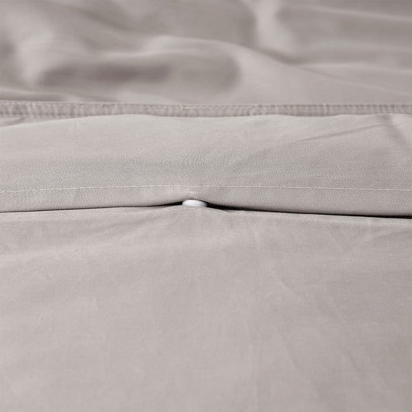 Accessorize 400TC Bamboo Cotton Quilt Doona Duvet Cover Stone Single