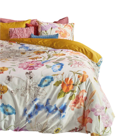 Bedding House Beau Floral Cotton Sateen Quilt Doona Duvet Cover Queen