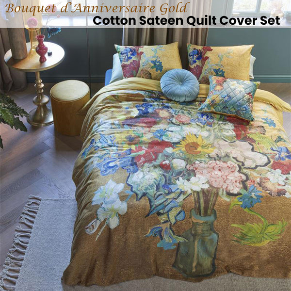 Bedding House Van Gogh Bouquet d'Anniversaire Quilt Doona Duvet Cover Queen
