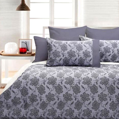 Accessorize Cranbrook Floral Quilt Doona Duvet Cover Set Lilac King